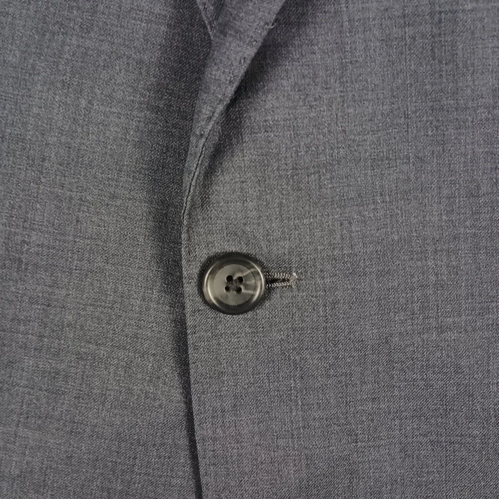Paul Betenly 44R 38W Mens Grey Wool Vantage Water Resistant 2 Piece Suit